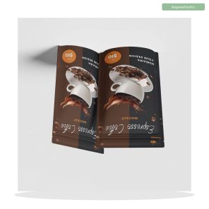 Kraft Paper Coffee Bag — Brown 1lb / 2lb Flat Bottom
