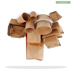 Kraft Paper Salad Bowl 16 oz with Flat Lid