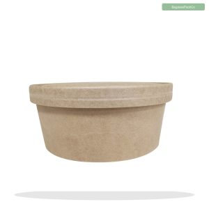 Kraft Paper Salad Bowl 32 oz with Clear Lid