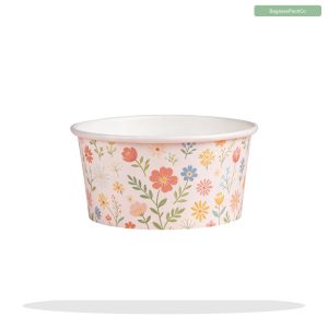 Kraft Paper Salad Bowl 48 oz Family Size with Dome Lid