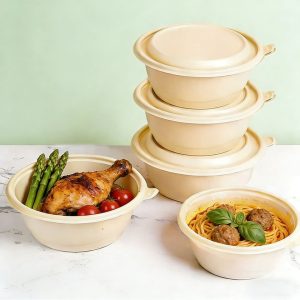 Cornstarch Take-Away Noodle / Soup Bowl cornstarch food container wholesale compostable