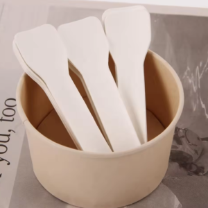 Paper Dessert / Ice-Cream Scoop Spoon biodegradable cutlery supplier eco disposable