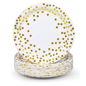 Custom Printed Round Paper Plates 6-12 paper tableware wholesale biodegradable party
