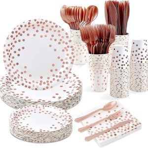 Disposable Paper Dinner Plates paper tableware wholesale biodegradable party