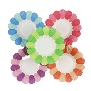 Flower Printed Paper Plates 5 paper tableware wholesale biodegradable party